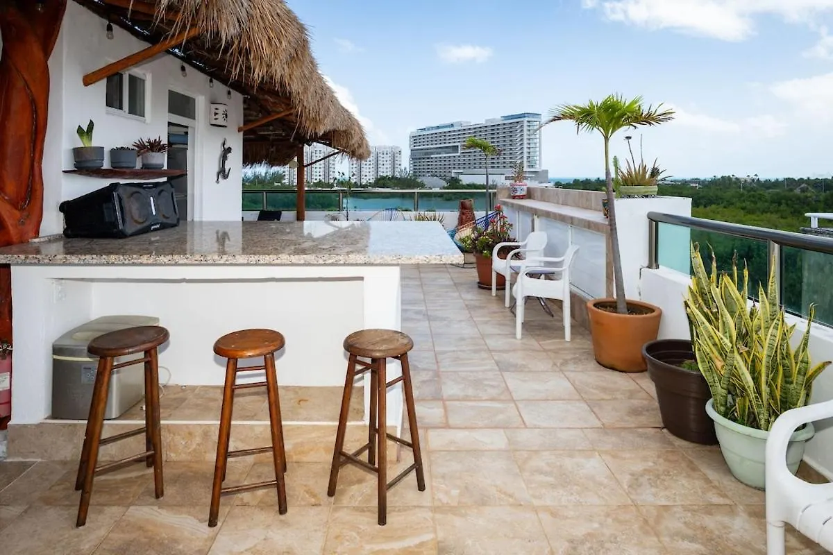 Penthouse Con Rooftop Privado Cancún Apartmán